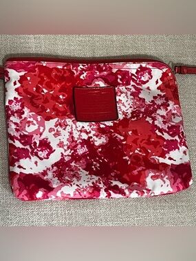Coach Red Pink Abstract Print Tote Insert